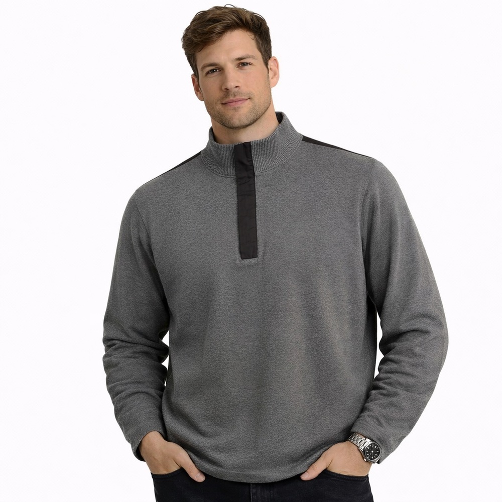 Hugo Boss‎ “Sydney 55” Men’s Half-Zip Pullover Sweater Dark Gray Size Small